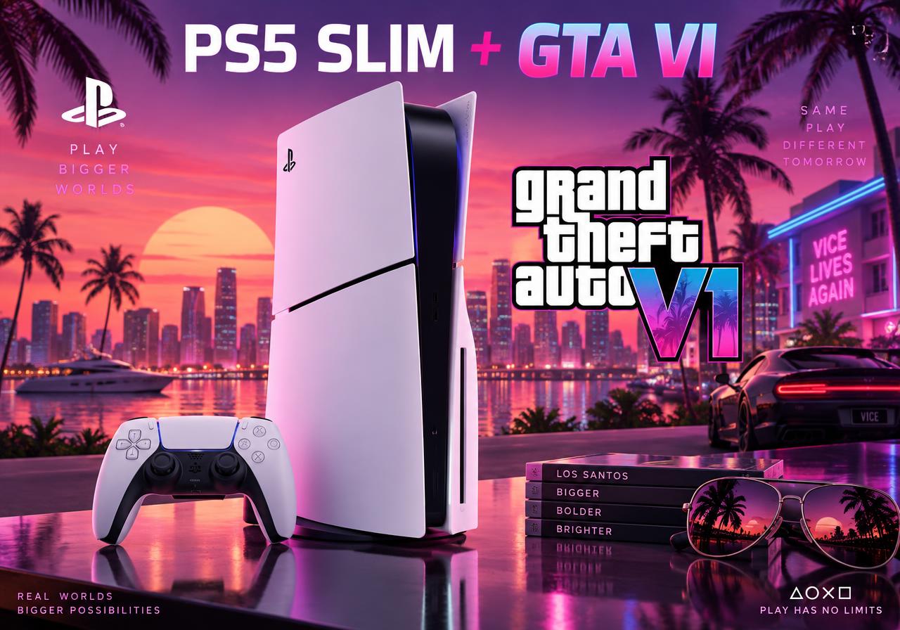 PS5 Slim e jogo GTA 6